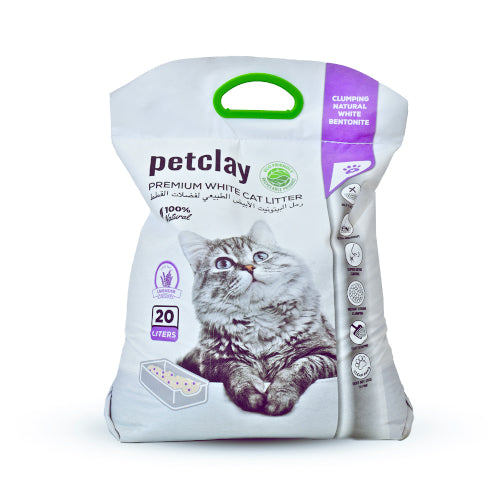 بت كلاي رمل بنتونيت خشن للقطط برائحة اللافندر