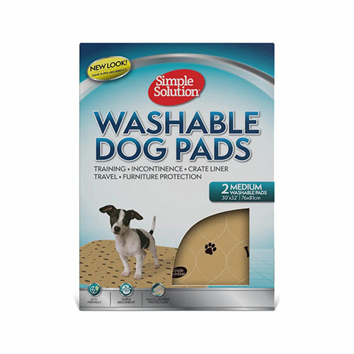 سمبل سولوشن مفرش تدريب وسط قابل للغسيل للجراء وللكلاب ذات السلالات صغيرة الحجم 2 قطع
