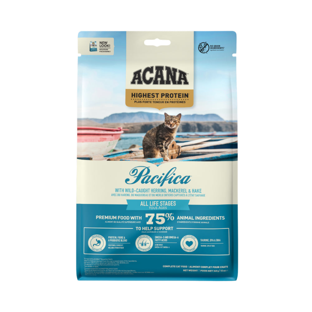 أكانا طعام جاف للقطط البالغة جميع السلالات بنكهة الرنجة وسمك الماكريل والهاك