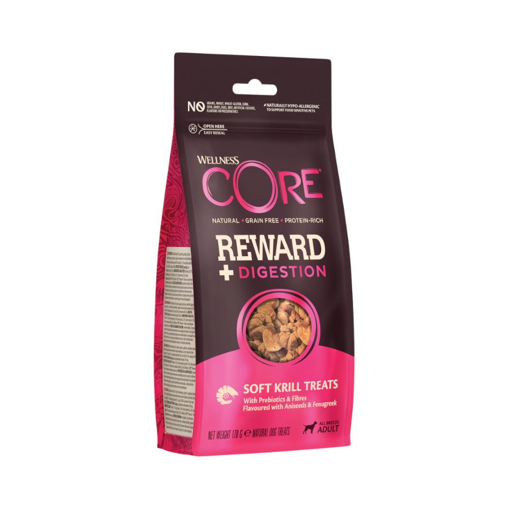 ويلنس كور ريوارد مكافآت للكلاب البالغة طرية لدعم صحة الهضم بنكهة الجمبري 170غ