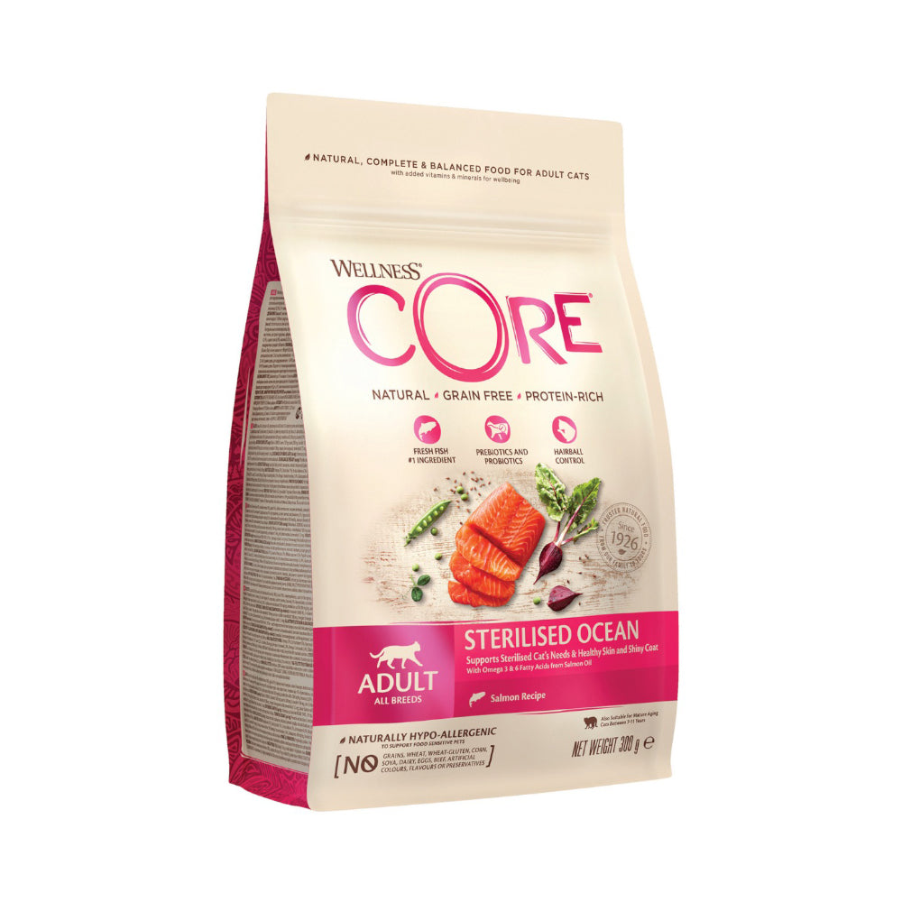 ويلنس كور ستيريلايزد اوشين طعام جاف للقطط البالغة المعقمة جميع السلالات بنكهة السالمون