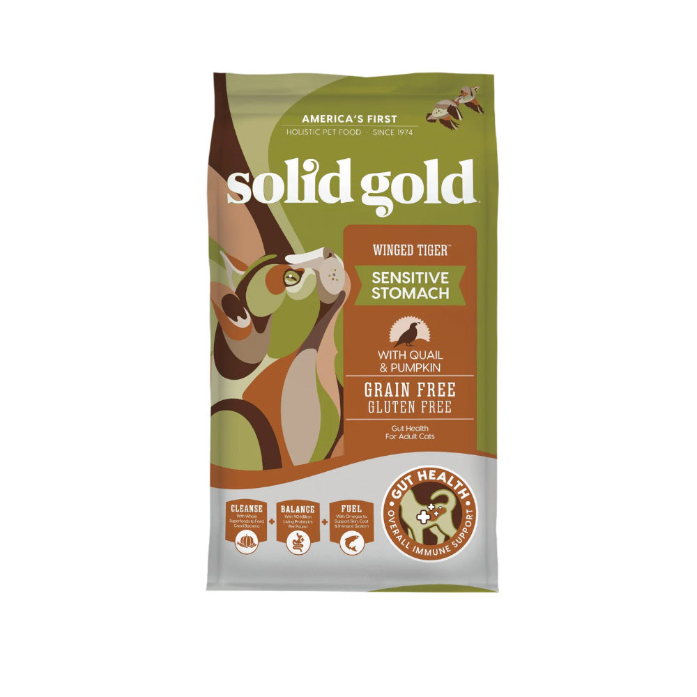 سوليد جولد كاتز إن فلوكن طعام جاف للقطط البالغة بدون حبوب بنكهة لحم السمان واليقطين