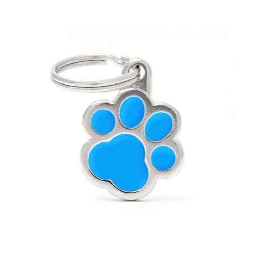 ماي فاميلي قلادة شكل كف قطة لون سماوي