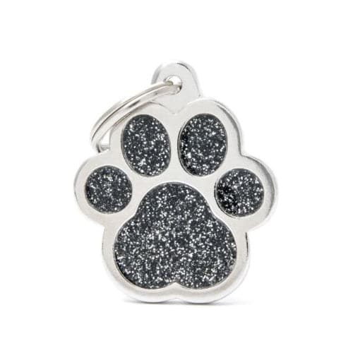 ماي فاميلي قلادة شكل كف قطة لون اسود لامع