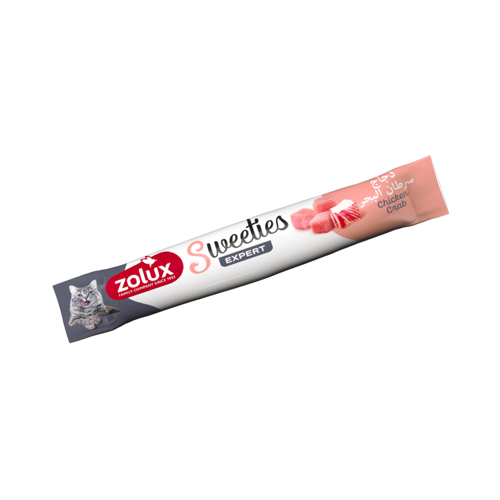 زولكس سويتس اكسبرت مكآفات كريمية للقطط بنكهة الدجاج والسلطعون 14غ