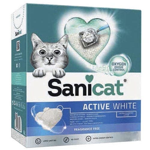 ساني كات بنتونيت الأبيض قطط رائحة صابون مارسيليا تكتل عالي 10 لتر