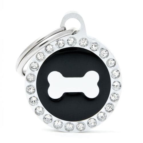 قلادة دائرية شكل عظمة مرصع بالالماس