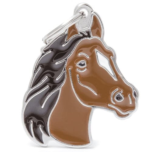 قلادة شكل حصان بني