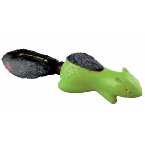 جيم دوق لعبة كلاب مسلية شكل سنجاب لون أخضر مطاطية