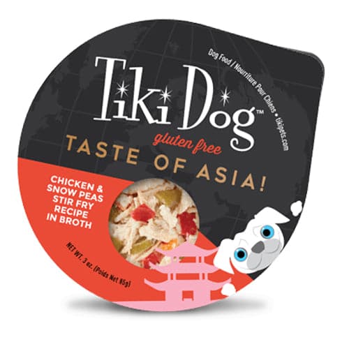 تيكي دوق طعام رطب للكلاب صغيرة الحجم لجميع الاعمار بنكهة الدجاج الاسيوي والارز البني والجزر مع المرق 4*85غ