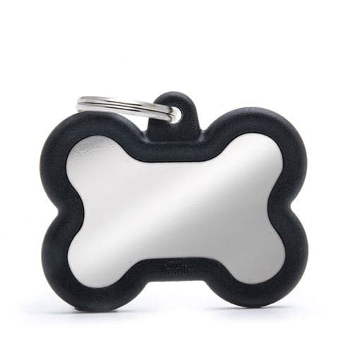 قلادة على شكل عظمة بإيطار اسود