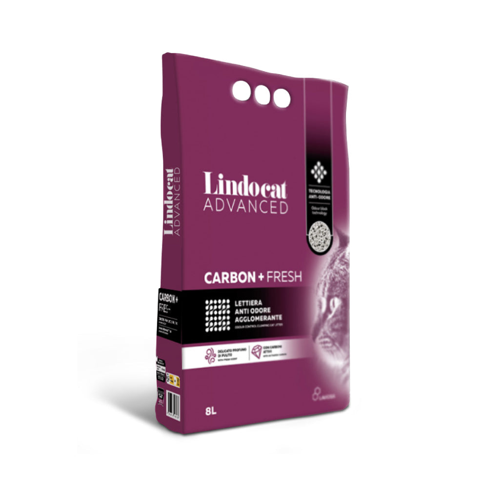 ليندو كات رمل للقطط بنتونيت مع حبوب الكربون ذات تكتل عالي عديم الرائحة 8 لتر