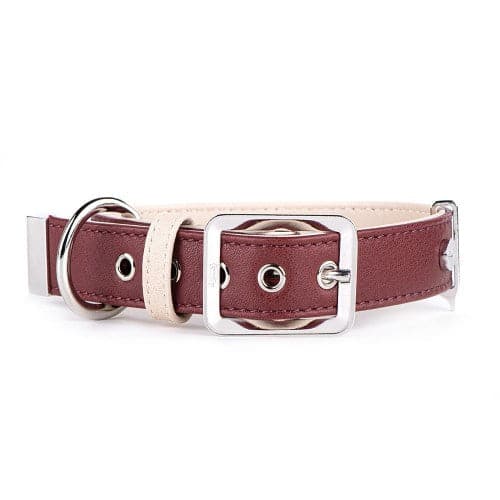 ماي فاميلي تراث طوق جلد بني وبيج كبير 55×2.8سم