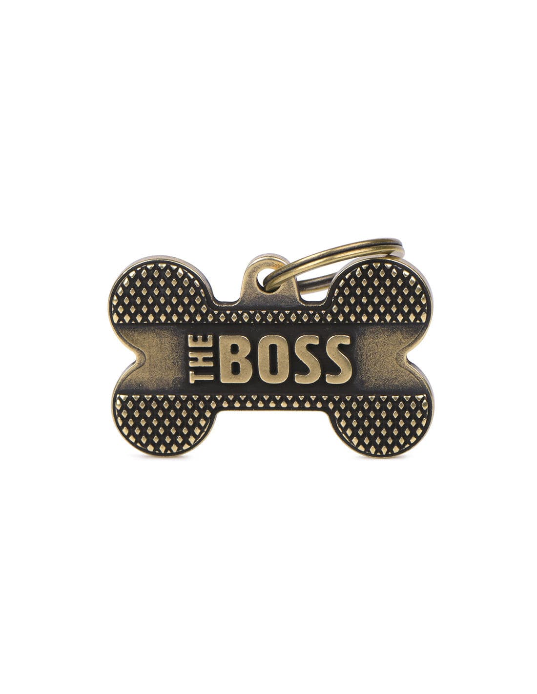 ماي فاميلي قلادة THE BOSS شكل عظمة لون برونزي حجم كبير XL