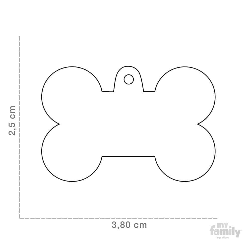 قلادة لون فضي على شكل عظمة