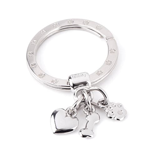 ماي فاميلي قلادة شكل حلقة مفاتيح مع اشكال صغيرة