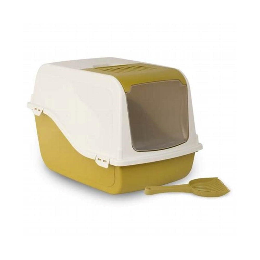 ام بي برغامو صندوق رمل اريال مع فتحة من فوق خردلي