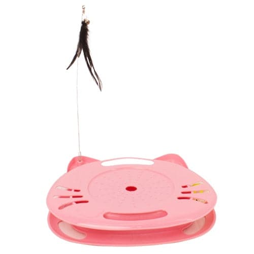 لعبة مسار للقطط شكل وجه قطة