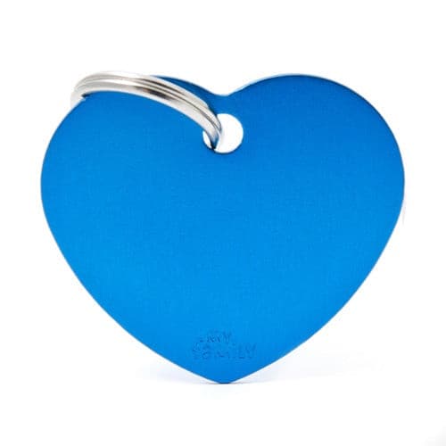 قلادة المونيوم شكل قلب لون ازرق