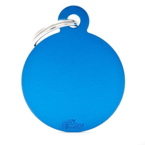 قلادة دائرية المونيوم لون ازرق