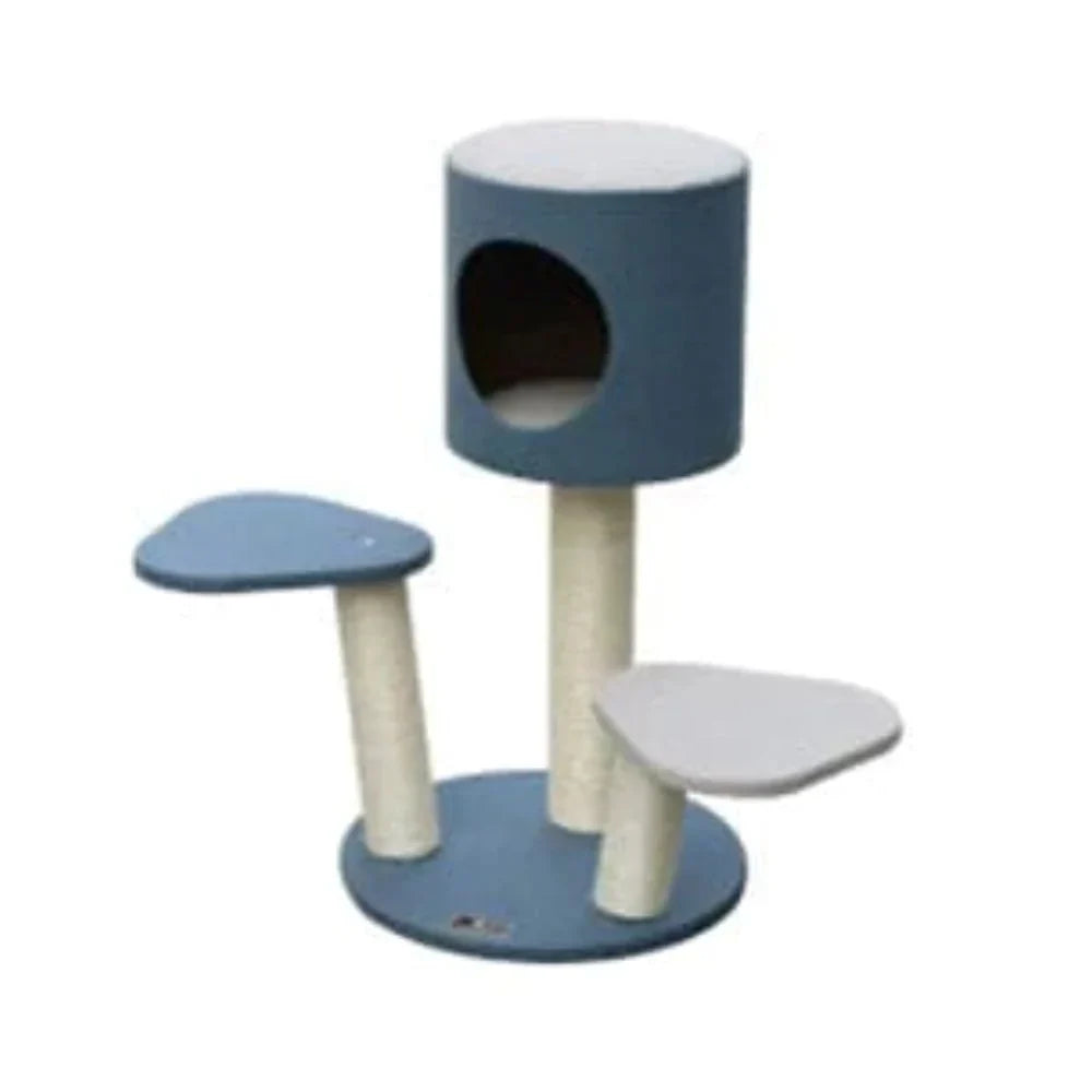 فيلاين قو خداشة للقطط سريرين وكوخ مع قاعدة