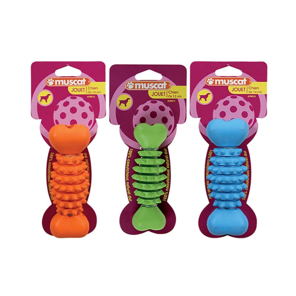 زولكس عضاضة للكلاب سيلكون شكل عظمة مع بروز الوان متعددة 20 سم